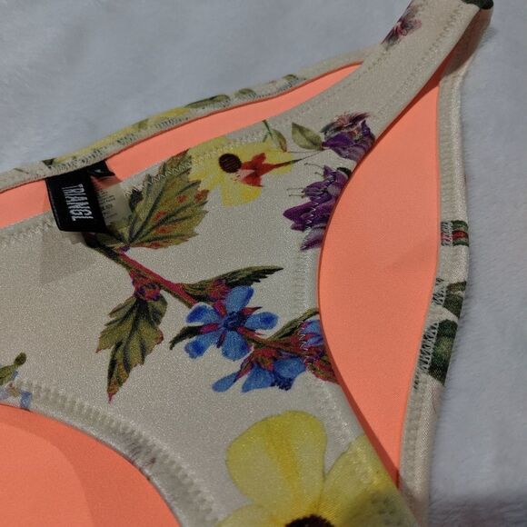 Triangl Ivory Multicolor Floral Bikini Bottom - Picture 4 of 5